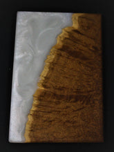 Load image into Gallery viewer, Mallee Burl and gold pearlescent resin coasters - Set of 4