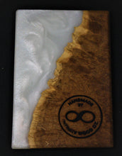 Load image into Gallery viewer, Mallee Burl and gold pearlescent resin coasters - Set of 4