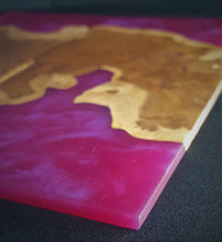 Load image into Gallery viewer, Set of 4 Mallee burl and dragon pink coasters