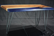 Load image into Gallery viewer, Epoxy resin and black wattle timber coffee table
